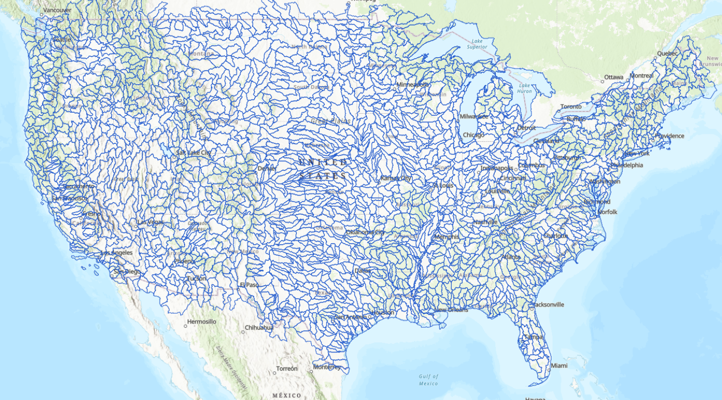 Us Watersheds Watersheds In U.S. V.2